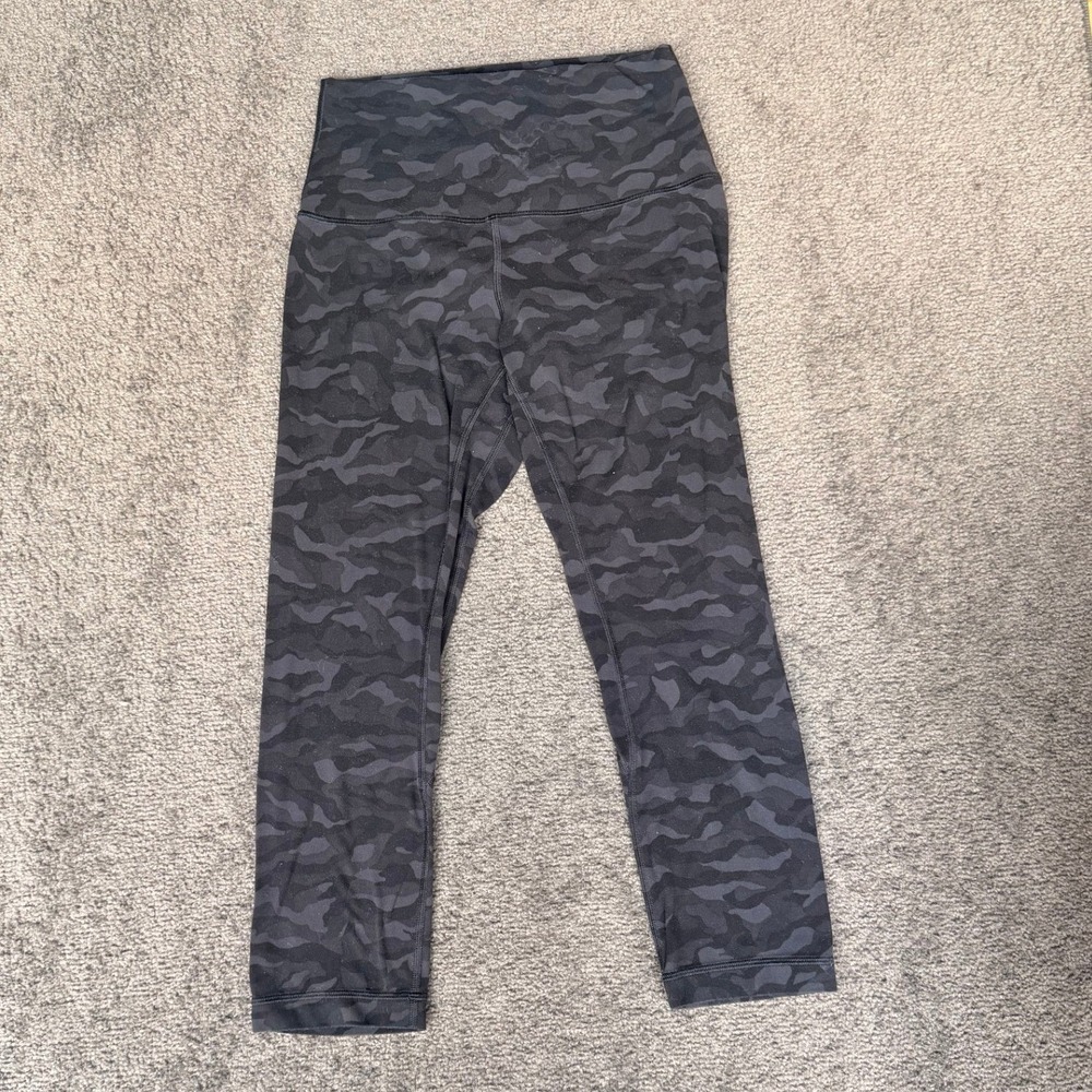 Lululemon Align High-Rise Crop 21 Heritage‎ 365 Camo Deep Coal Multi Size 4